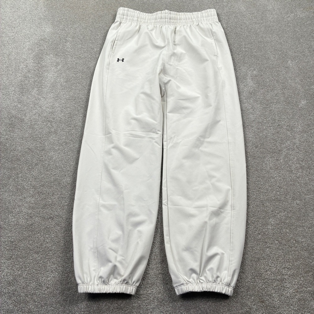 Under Armour Womens Armour sport Woven Pant White Elastic Waist Joggers Size S